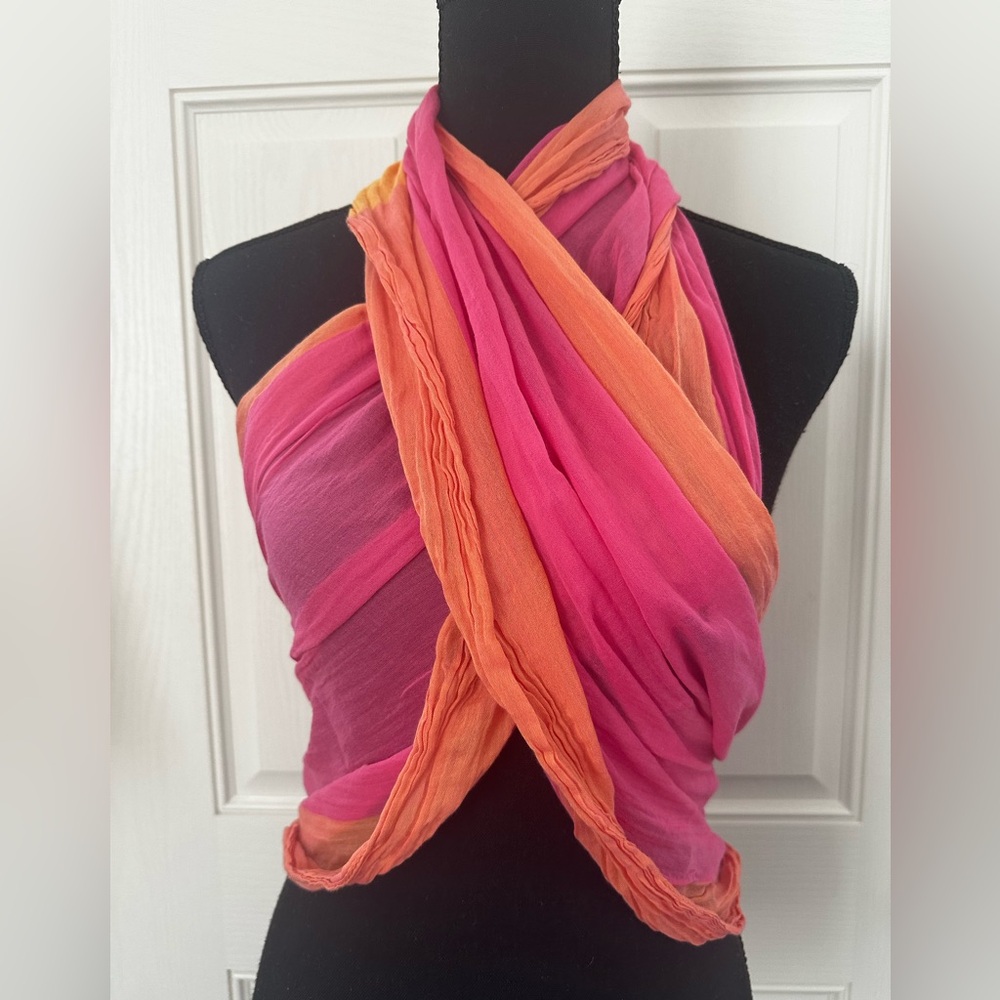 Coldwater Creek Vibrant Pink and Orange Women's Scarf